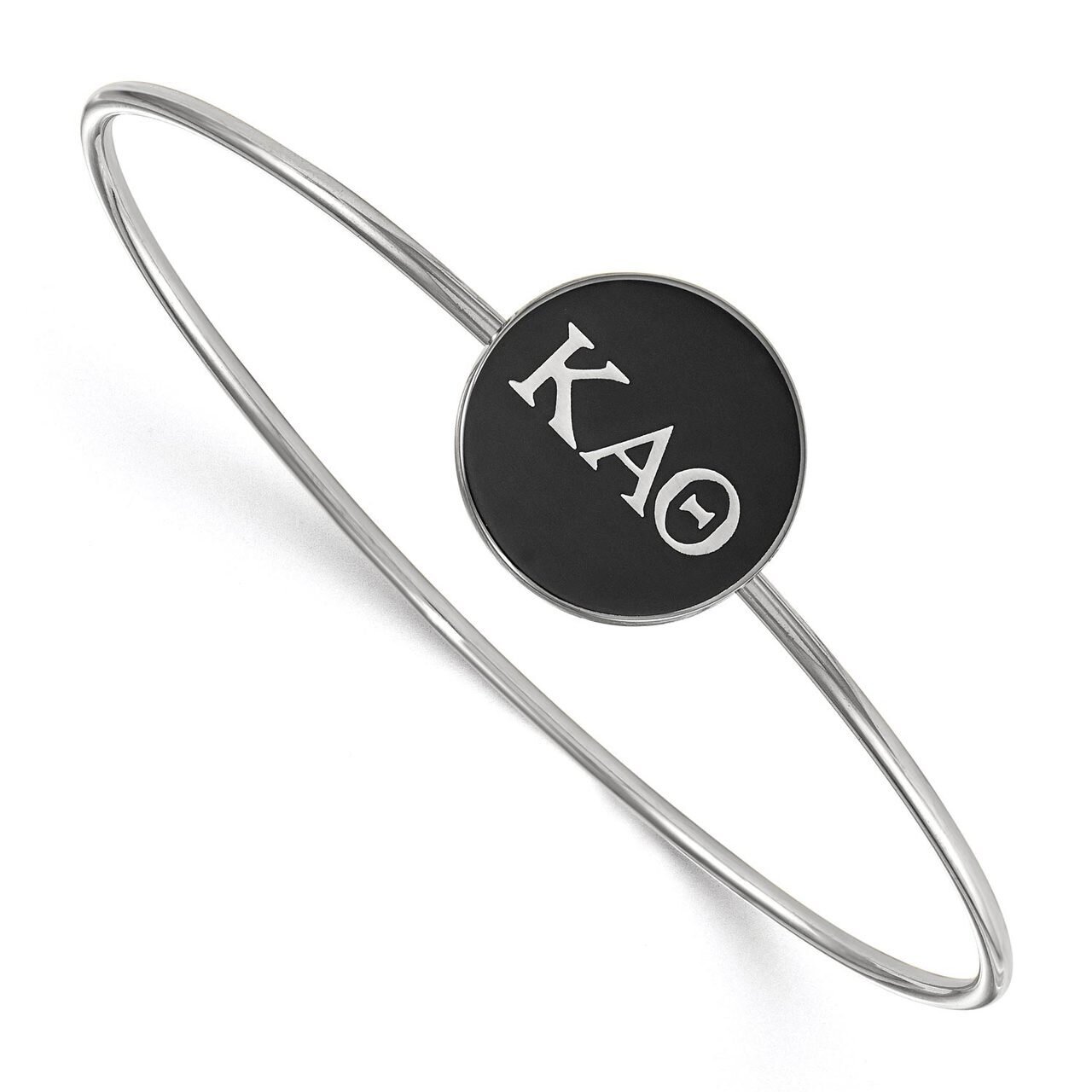 Kappa Alpha Theta Enameled Slip-on Bangle Sterling Silver SS024KAT-7, MPN: SS024KAT-7, 886774604329