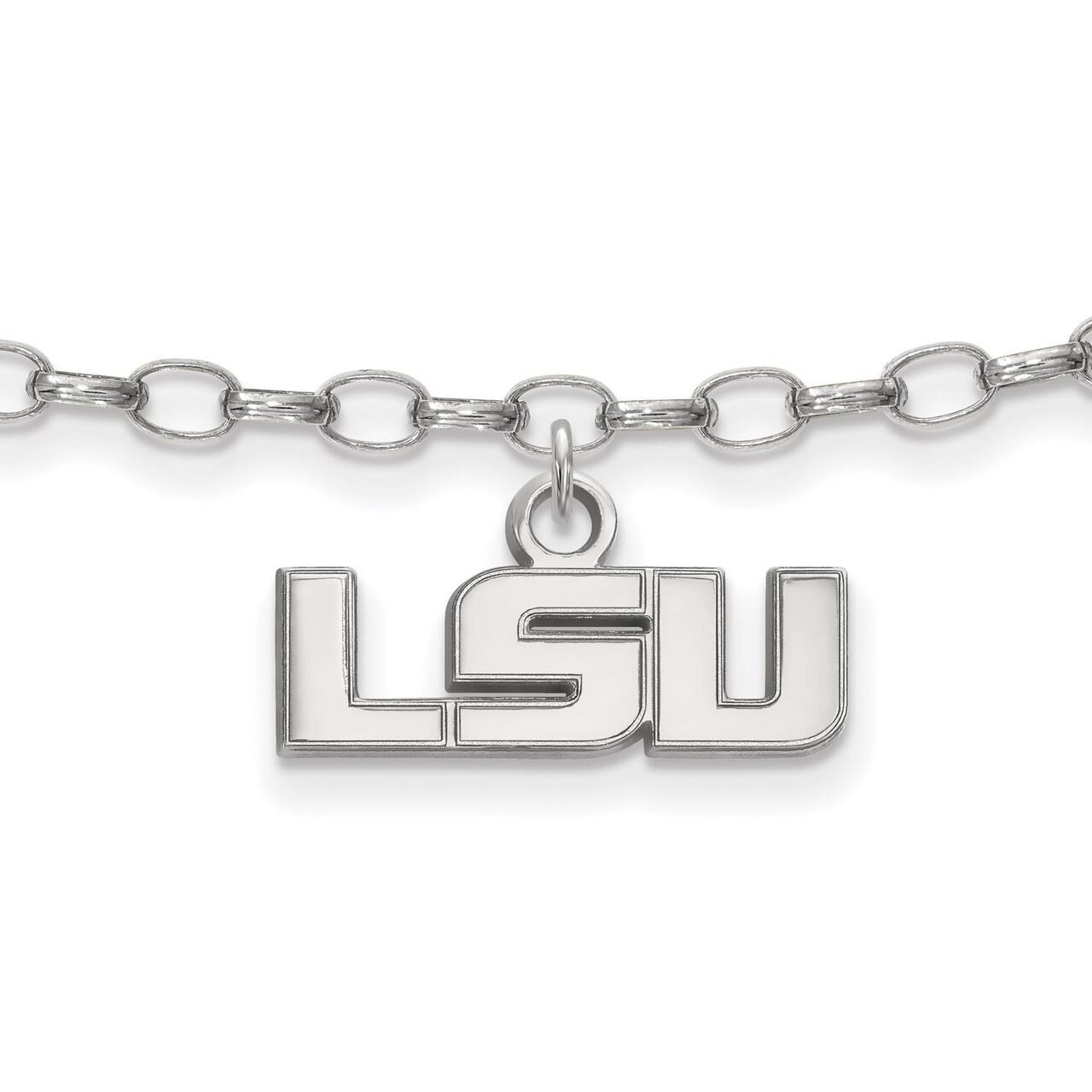 Louisiana State University Anklet Sterling Silver SS024LSU
