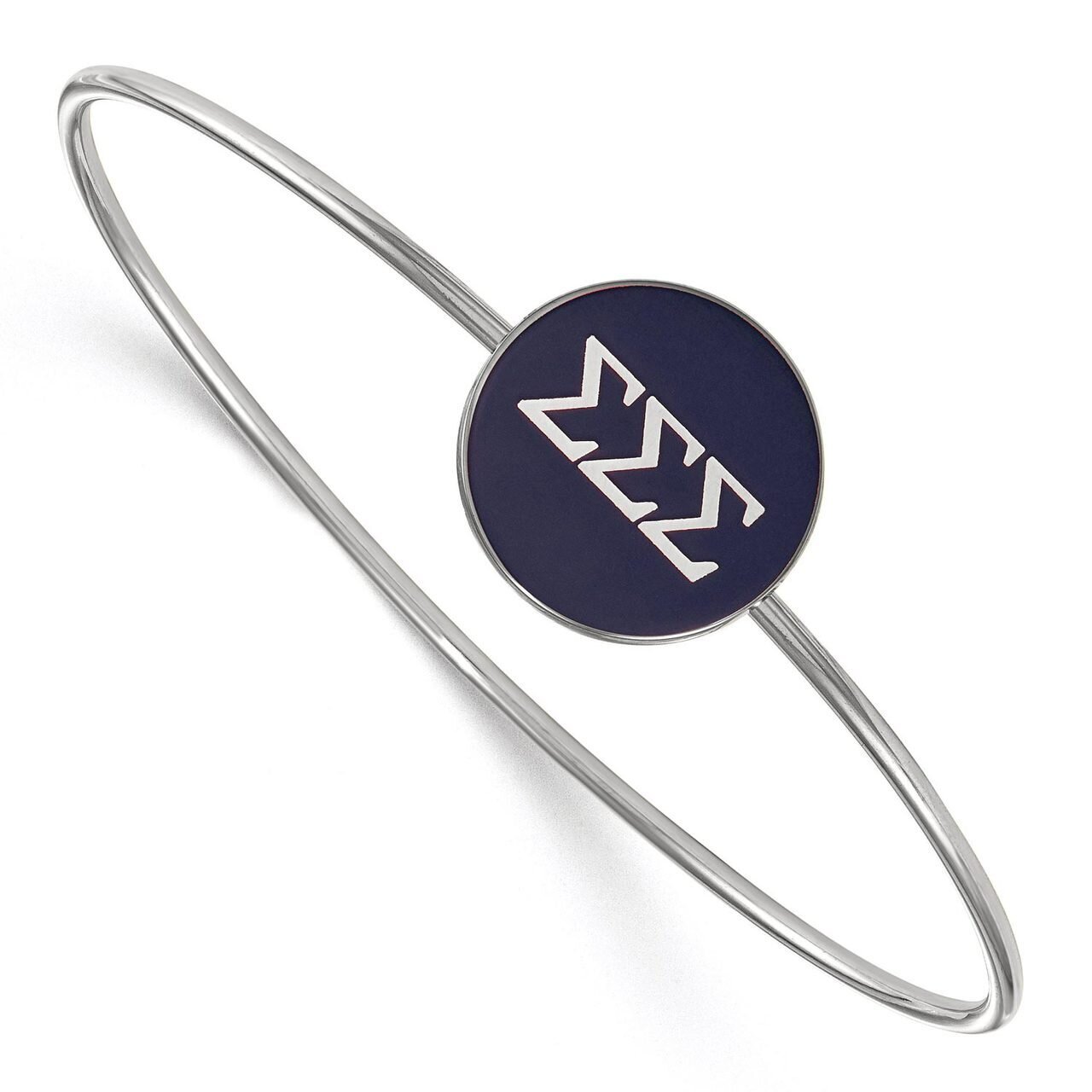 Sigma Sigma Sigma Enameled Slip-on Bangle Sterling Silver SS024SSS-7, MPN: SS024SSS-7, 886774604398