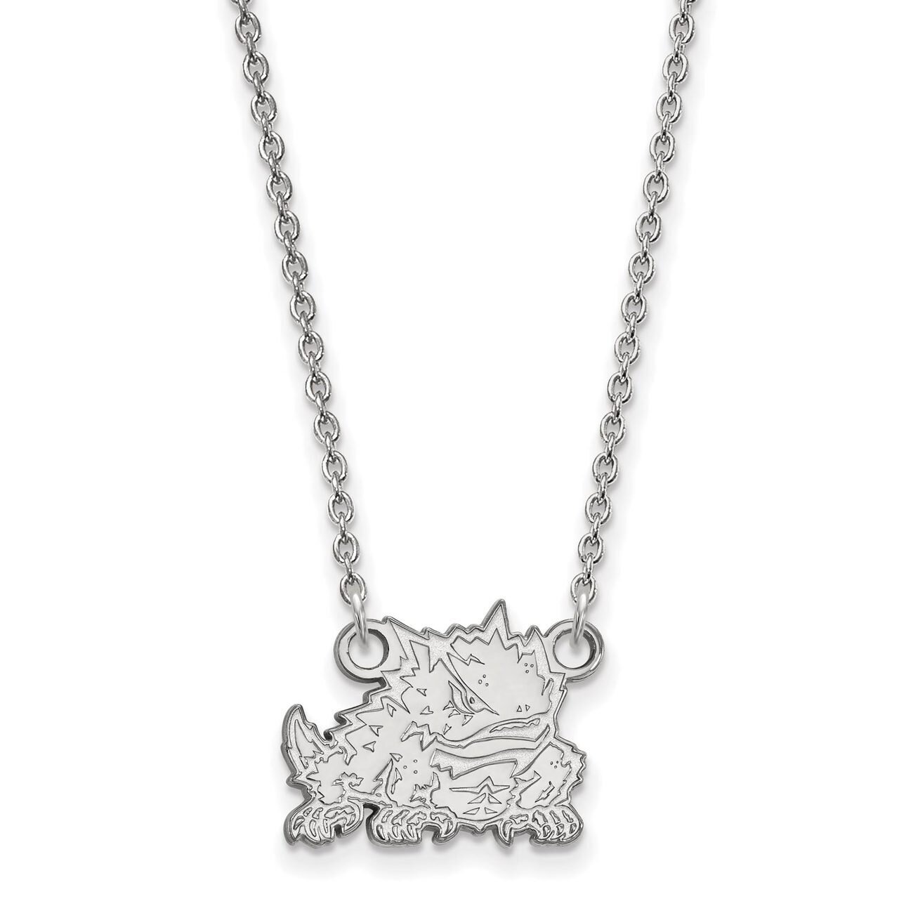 Texas Christian University Small Pendant with Necklace Sterling Silver SS024TCU-18, MPN: SS024TCU-1…