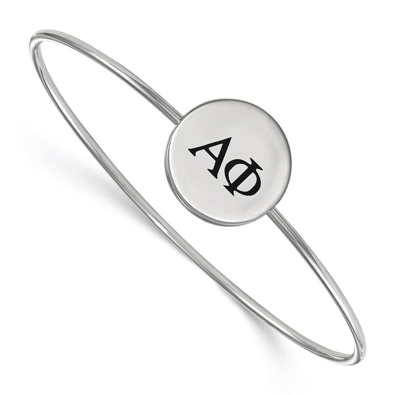 Alpha Phi Enameled Slip-on Bangle Sterling Silver SS025APH-7, MPN: SS025APH-7, 886774604497