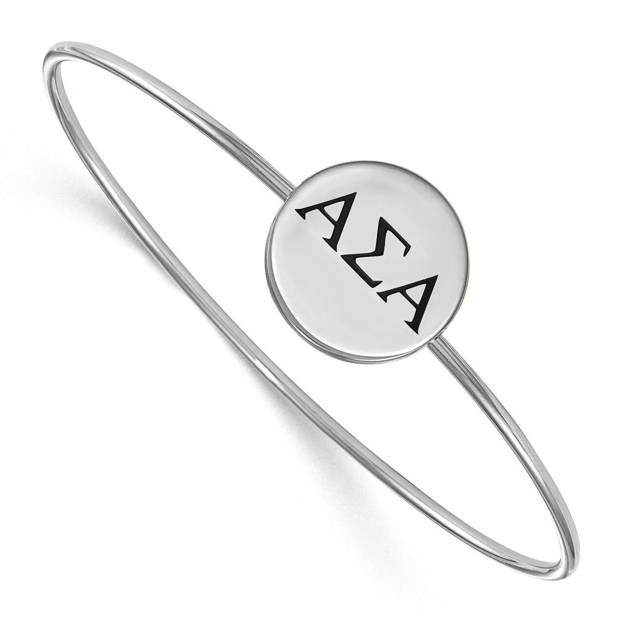 Alpha Sigma Alpha Enameled Slip-on Bangle Sterling Silver SS025ASI-7, MPN: SS025ASI-7, 886774604503