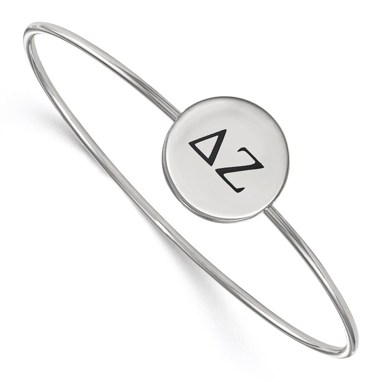Delta Zeta Enameled Slip-on Bangle Sterling Silver SS025DZ-7, MPN: SS025DZ-7, 886774604565