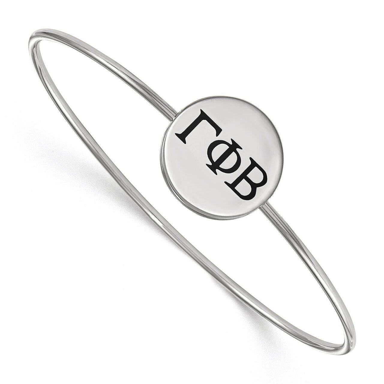 Gamma Phi Beta Enameled Slip-on Bangle Sterling Silver SS025GPB-7, MPN: SS025GPB-7, 886774604572