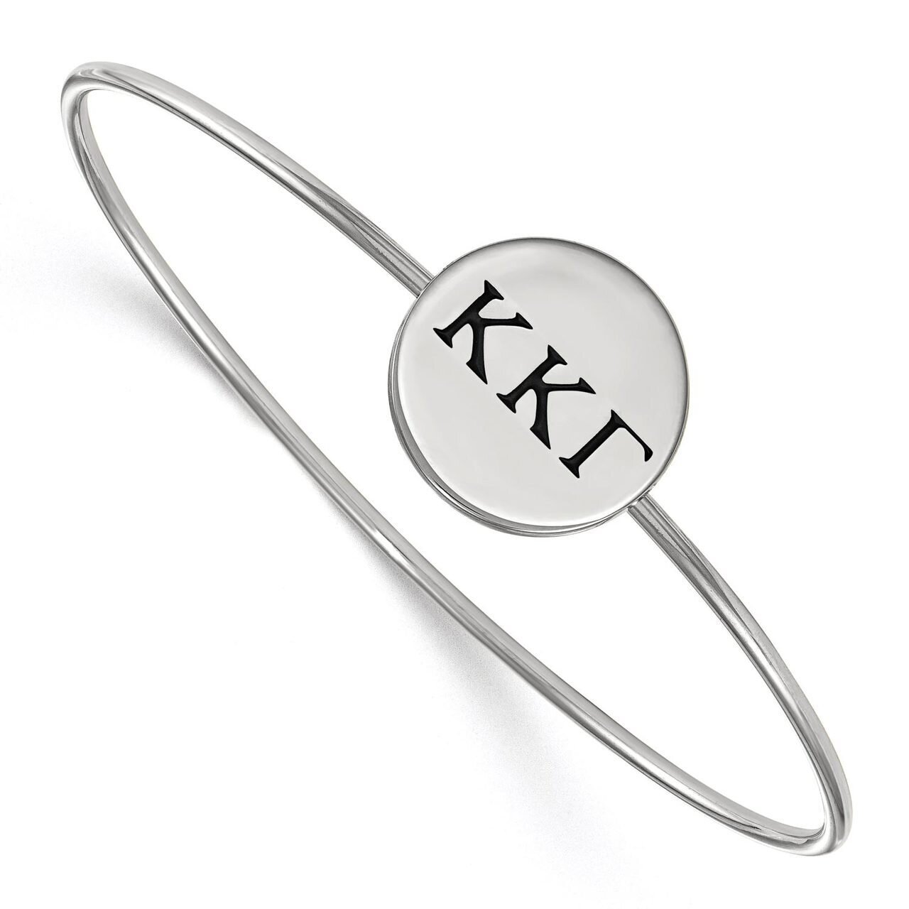 Kappa Kappa Gamma Enameled Slip-on Bangle Sterling Silver SS025KKG-7, MPN: SS025KKG-7, 886774604602