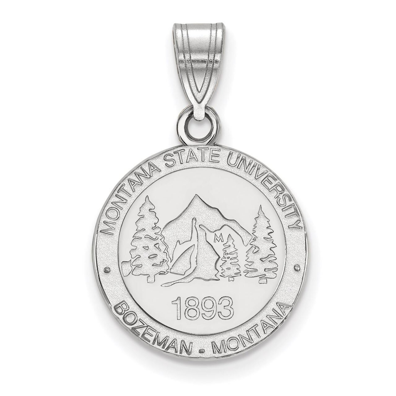 Montana State University Medium Crest Pendant Sterling Silver SS025MTU