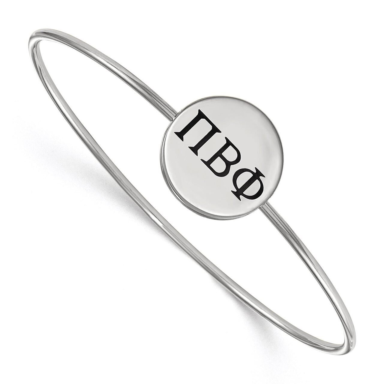 Pi Beta Phi Enameled Slip-on Bangle Sterling Silver SS025PBP-7, MPN: SS025PBP-7, 886774604619