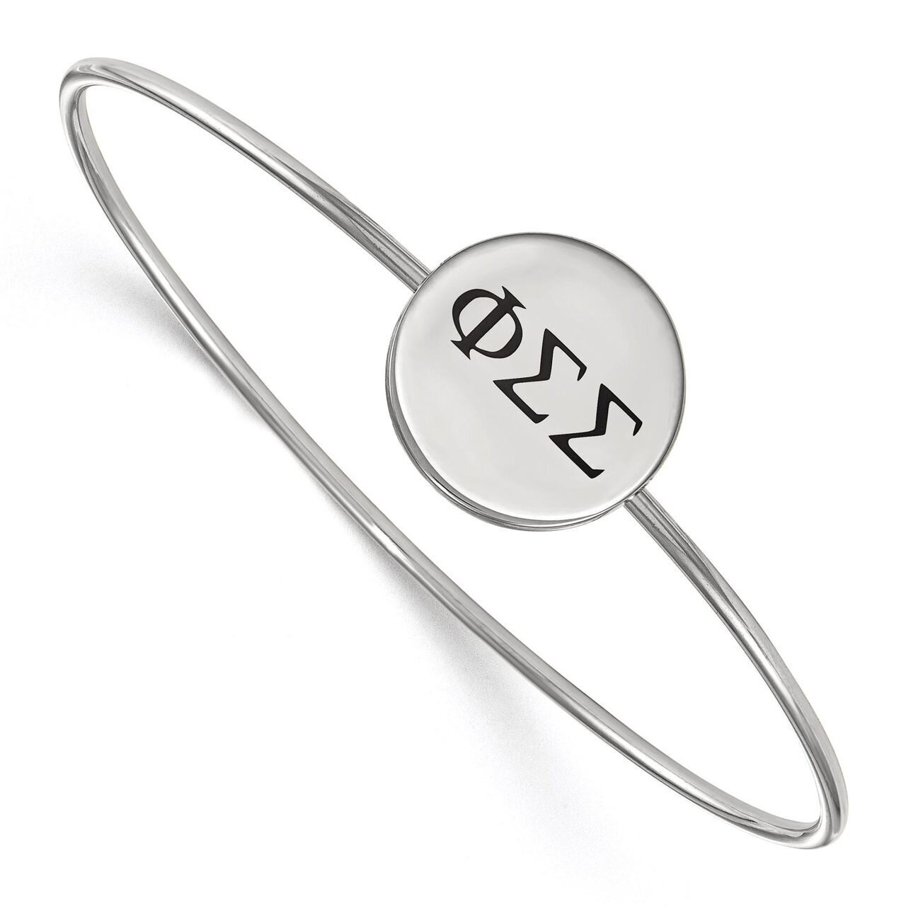 Phi Sigma Sigma Enameled Slip-on Bangle Sterling Silver SS025PSS-7, MPN: SS025PSS-7, 886774604633