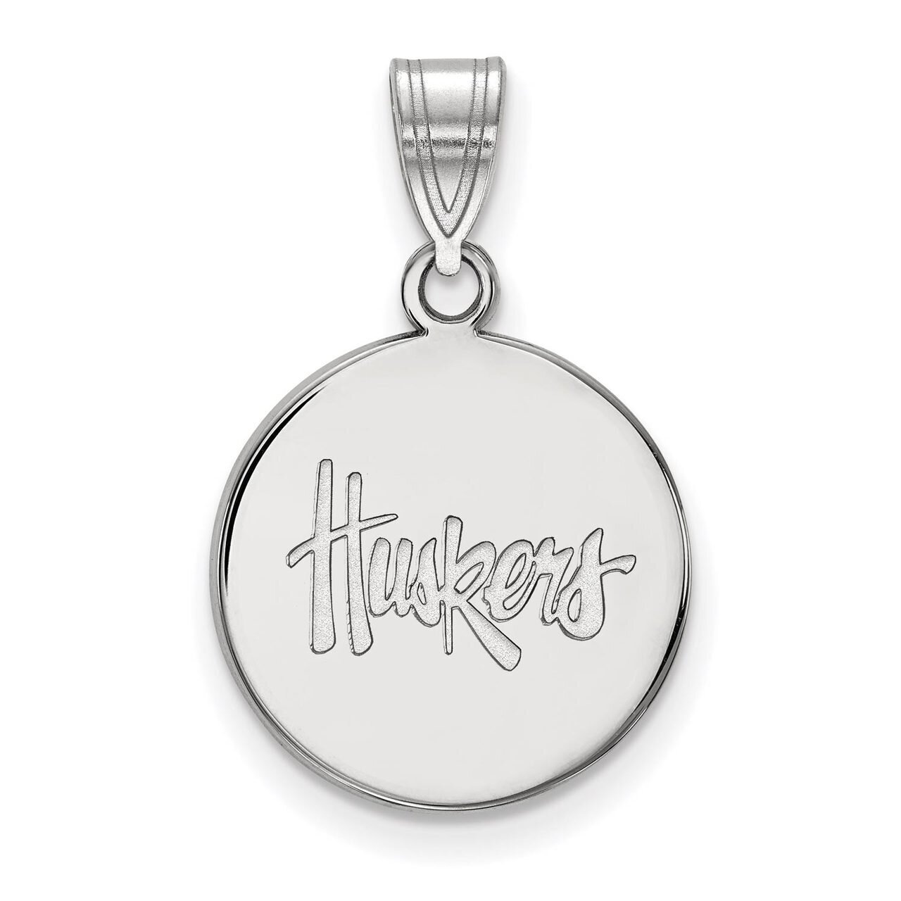 University of Nebraska Medium Disc Pendant Sterling Silver SS025UNE, MPN: SS025UNE, 886774713069
