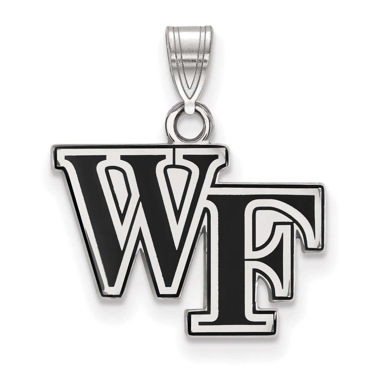 Wake Forest University Small Enamel Pendant Sterling Silver SS025WFU