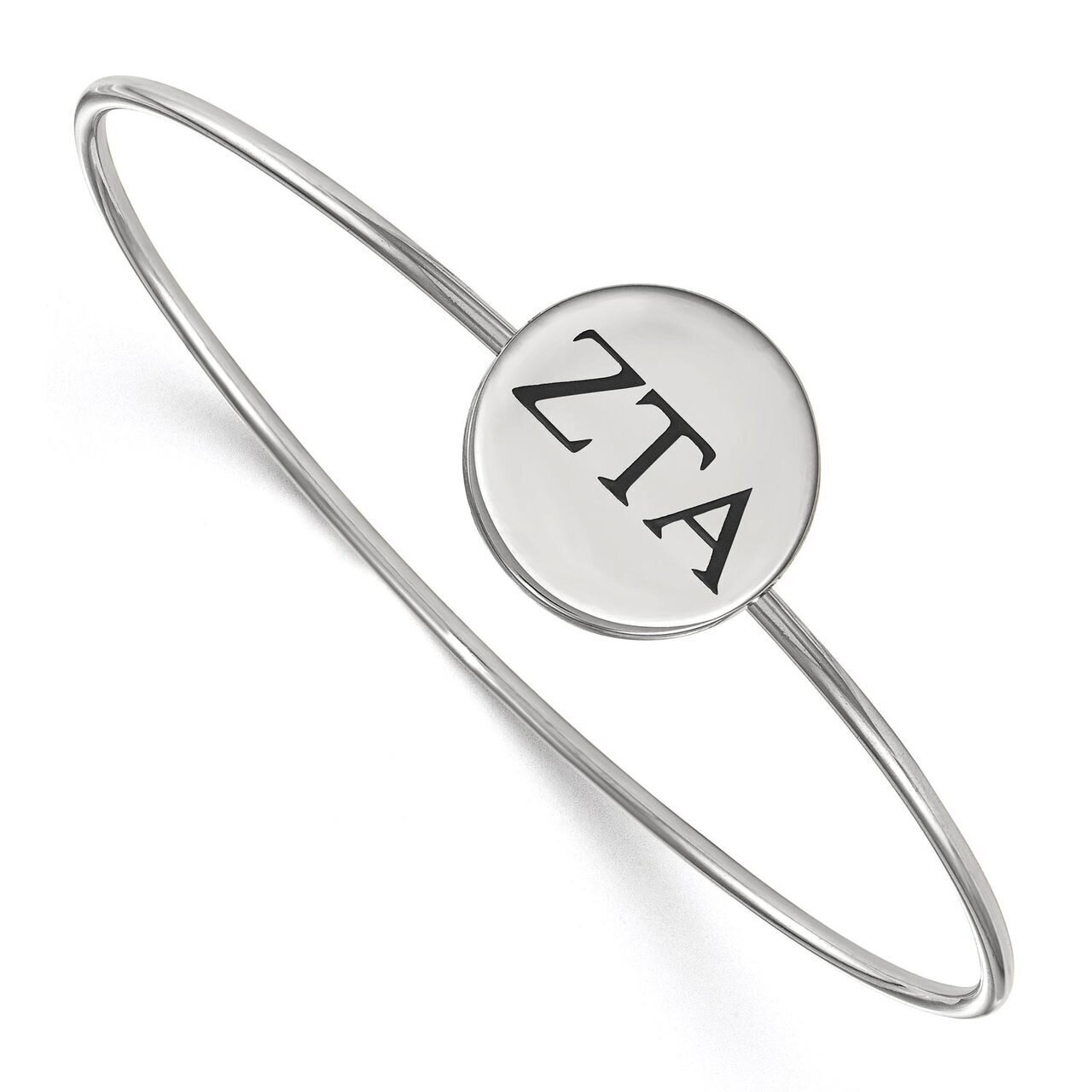 Zeta Tau Alpha Enameled Slip-on Bangle Sterling Silver SS025ZTA-7, MPN: SS025ZTA-7, 886774604671