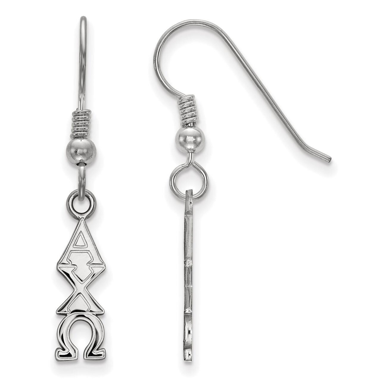 Alpha Chi Omega Small Dangle Earrings Sterling Silver SS026ACO