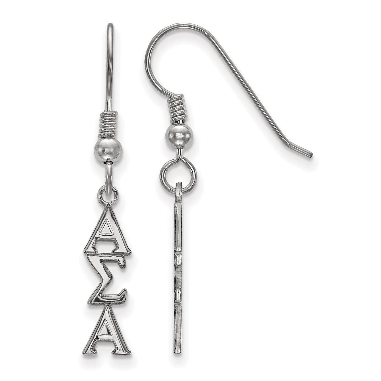 Alpha Sigma Alpha Small Dangle Earrings Sterling Silver SS026ASI, MPN: SS026ASI, 886774604763