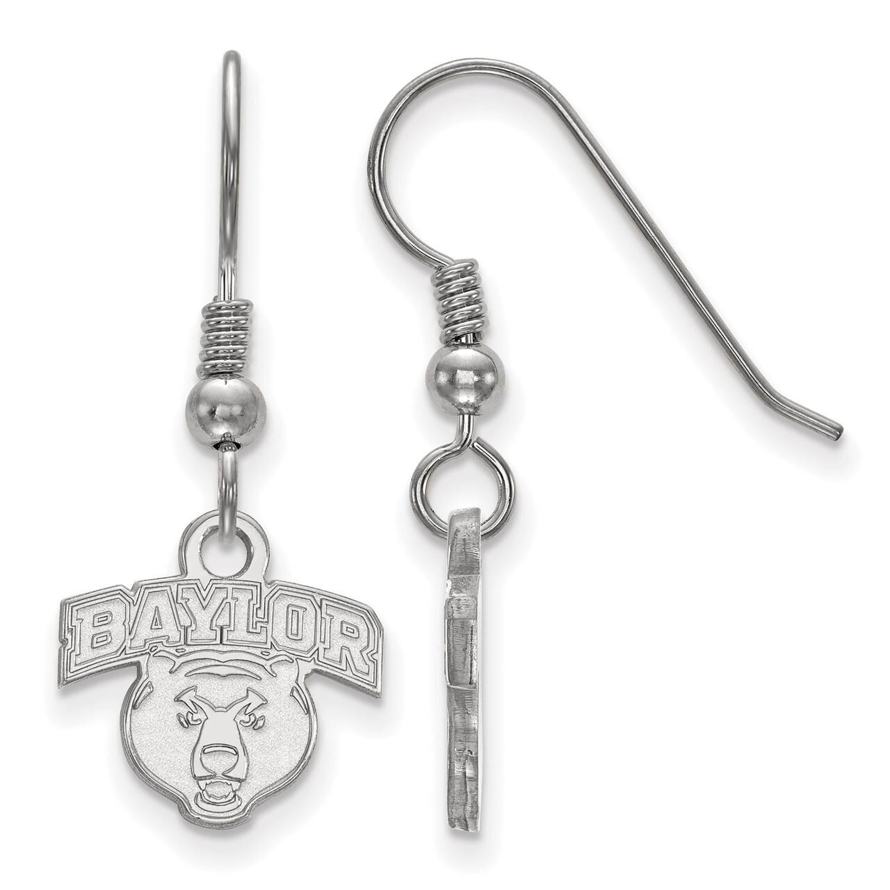Baylor University Extra Small Dangle Earring Wire Sterling Silver SS026BU