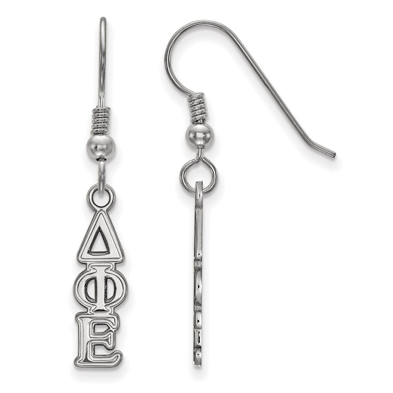Delta Phi Epsilon Small Dangle Earrings Sterling Silver SS026DPH, MPN: SS026DPH, 886774604817