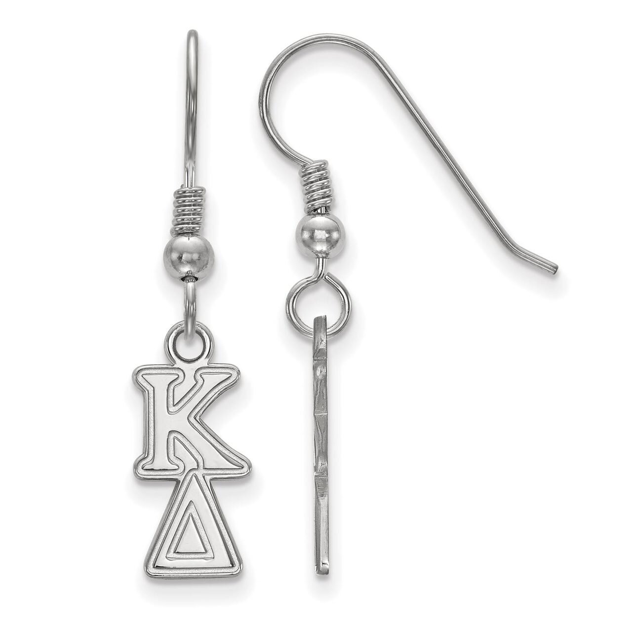 Kappa Delta Small Dangle Earrings Sterling Silver SS026KD