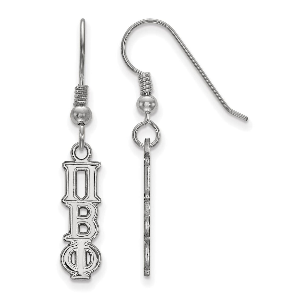 Pi Beta Phi Small Dangle Earrings Sterling Silver SS026PBP, MPN: SS026PBP, 886774604879