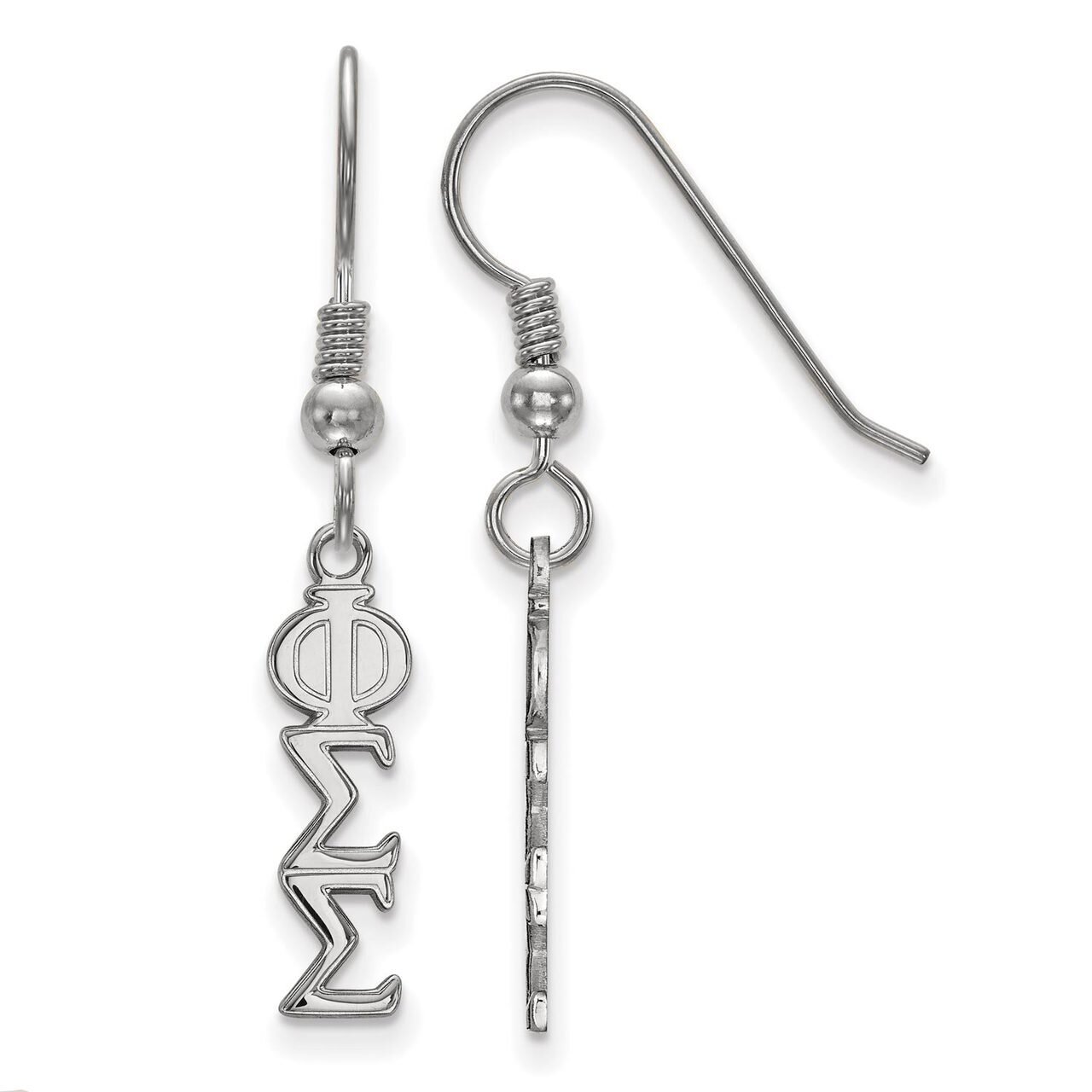Phi Sigma Sigma Small Dangle Earrings Sterling Silver SS026PSS, MPN: SS026PSS, 886774604893