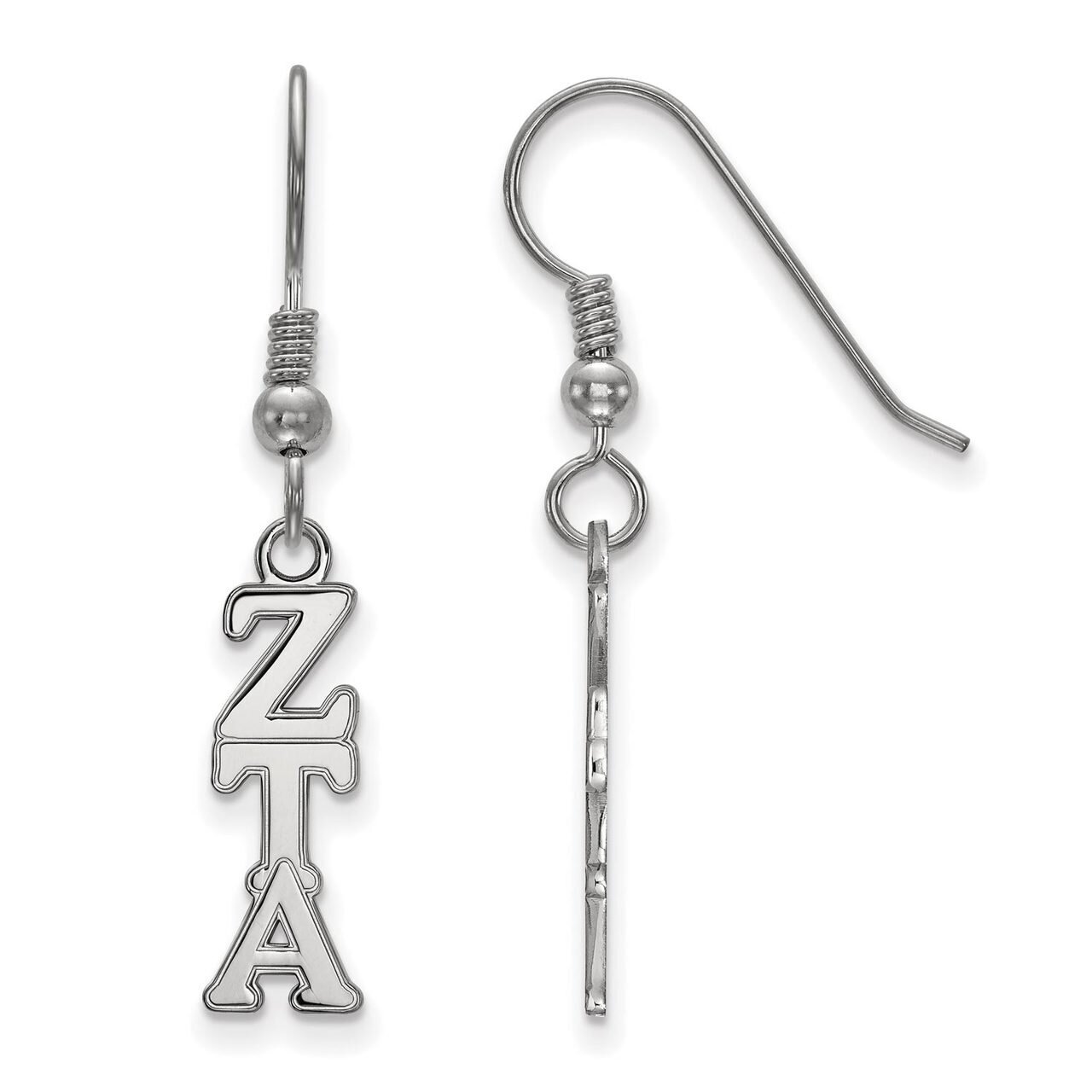 Zeta Tau Alpha Small Dangle Earrings Sterling Silver SS026ZTA, MPN: SS026ZTA, 886774604930
