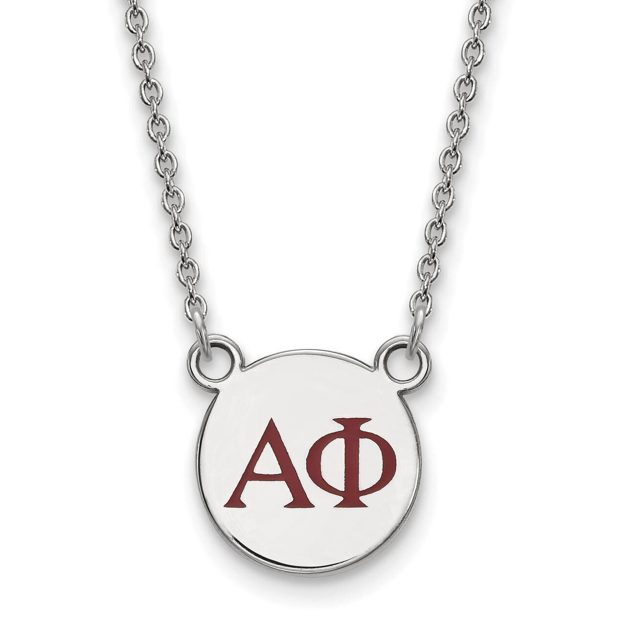 Alpha Phi Extra Small Enameled Pendant with 18 Inch Chain Sterling Silver SS027APH-18, MPN: SS027AP…