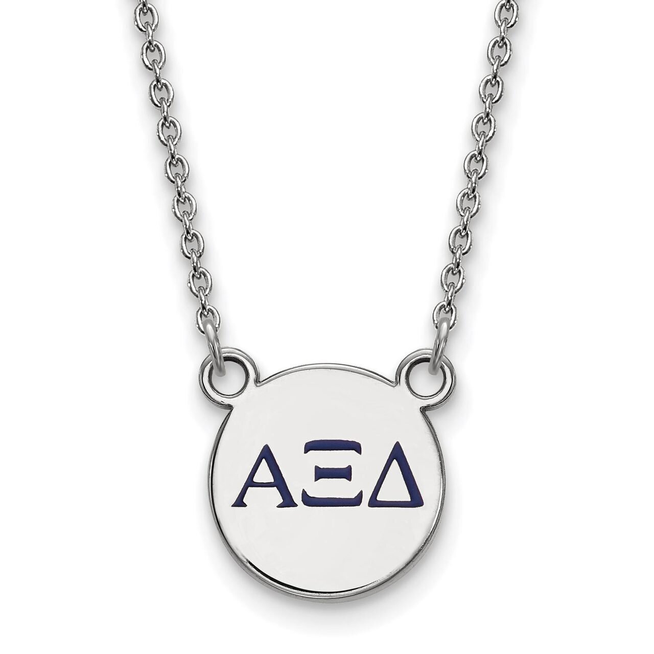 Alpha Xi Delta Extra Small Enameled Pendant with 18 Inch Chain Sterling Silver SS027AXD-18, MPN: SS…
