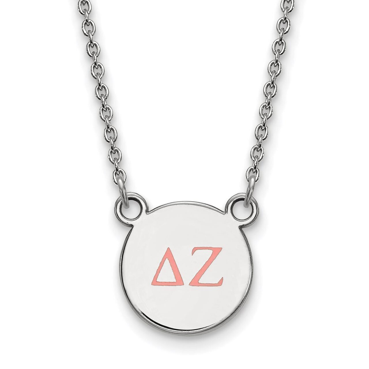 Delta Zeta Extra Small Enameled Pendant with 18 Inch Chain Sterling Silver SS027DZ-18, MPN: SS027DZ…