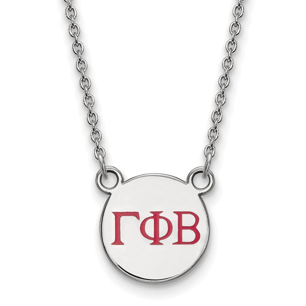Gamma Phi Beta Extra Small Enameled Pendant with 18 Inch Chain Sterling Silver SS027GPB-18, MPN: SS…