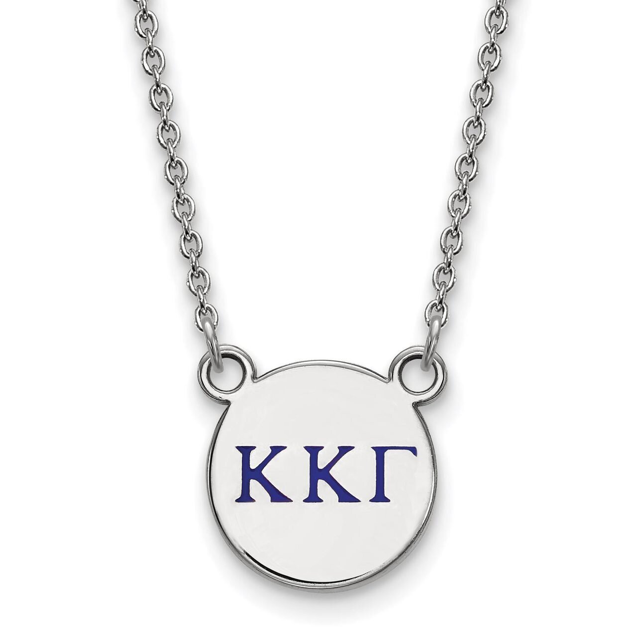 Kappa Kappa Gamma Extra Small Enameled Pendant with 18 Inch Chain Sterling Silver SS027KKG-18, MPN:…