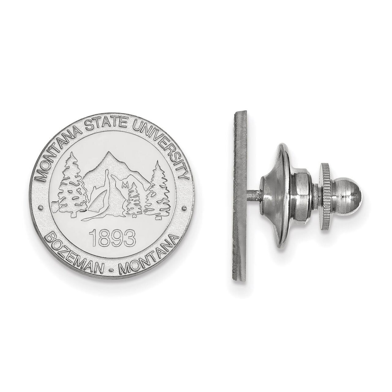 Montana State University Crest Lapel Pin Sterling Silver SS027MTU