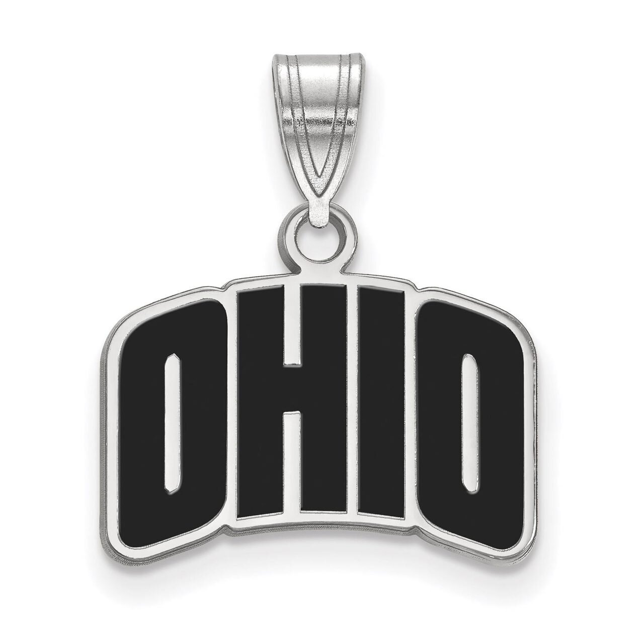 Ohio University Small Enamel Pendant Sterling Silver SS027OU