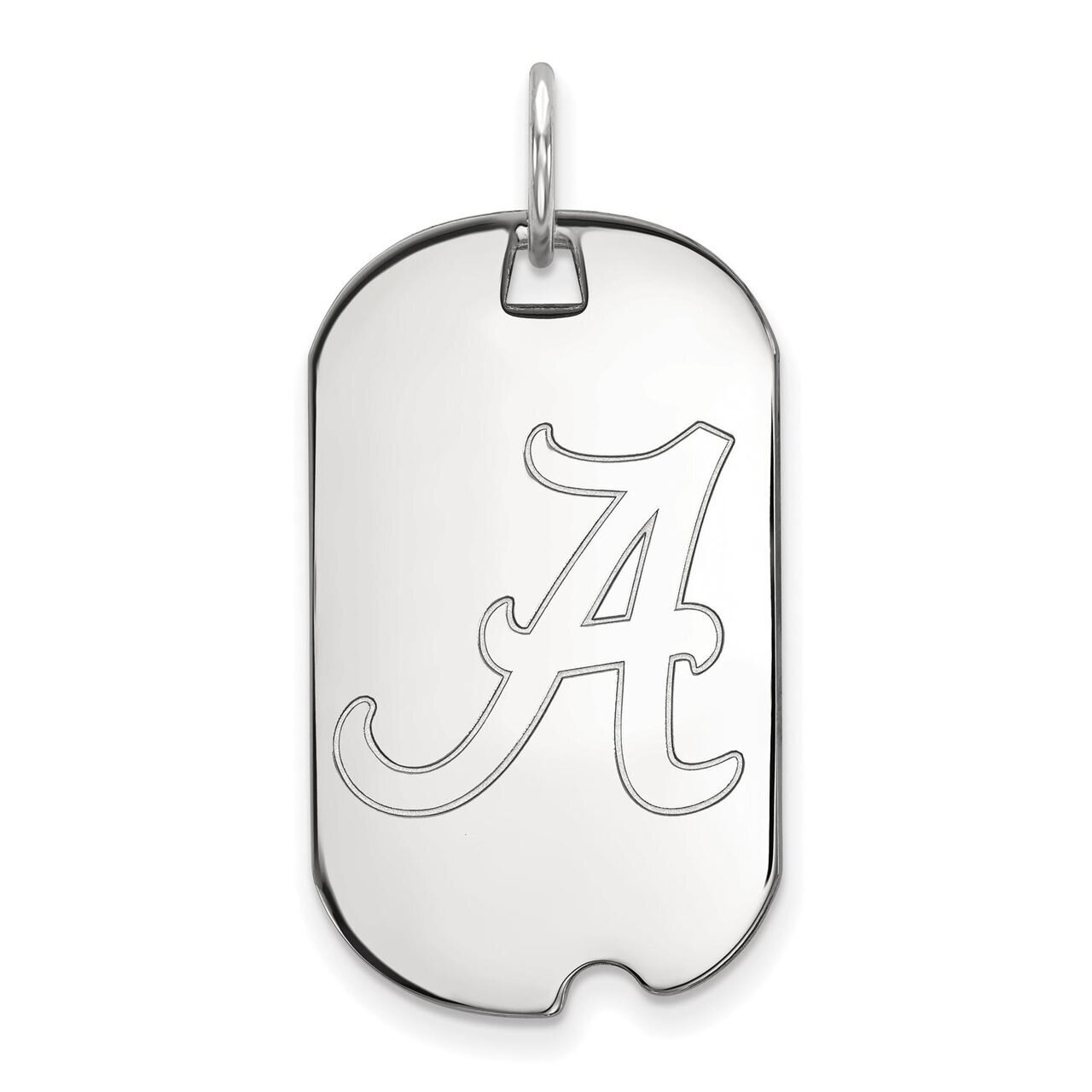 University of Alabama Small Dog Tag Sterling Silver SS027UAL