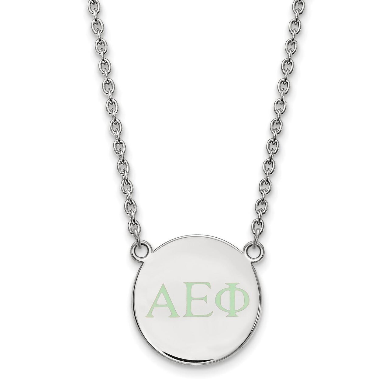 Alpha Epsilon Phi Small Enameled Pendant with 18 Inch Chain Sterling Silver SS028AEP-18, MPN: SS028…