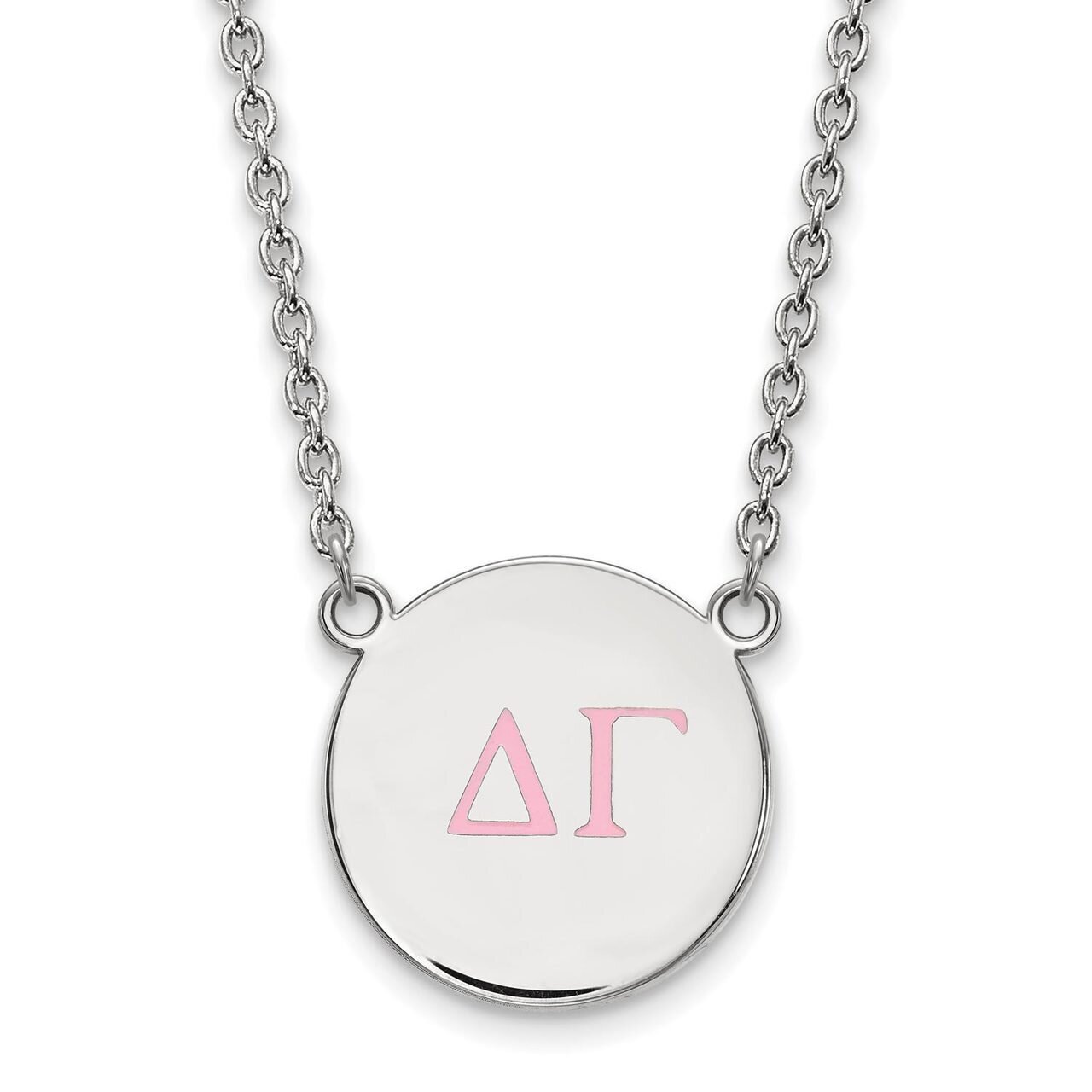 Delta Gamma Small Enameled Pendant with 18 Inch Chain Sterling Silver SS028DG-18, MPN: SS028DG-18, …