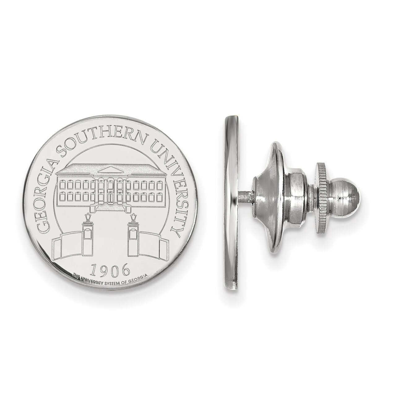 Georgia Southern University Crest Disc Lapel Pin Sterling Silver SS028GSU