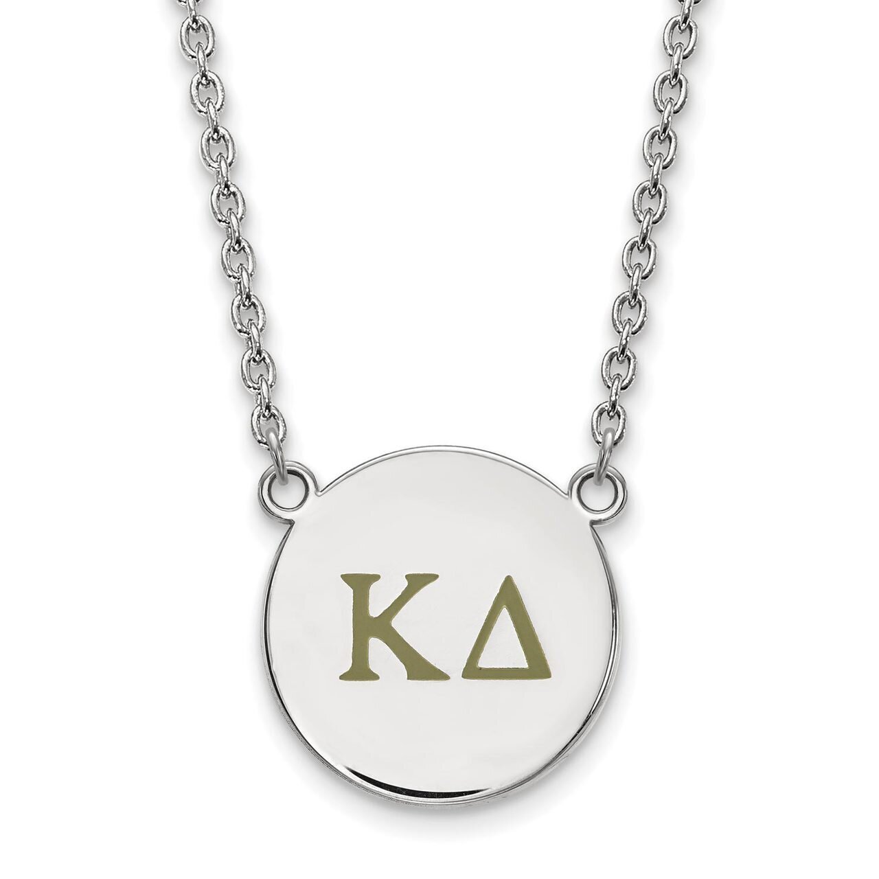 Kappa Delta Small Enameled Pendant with 18 Inch Chain Sterling Silver SS028KD-18, MPN: SS028KD-18, …