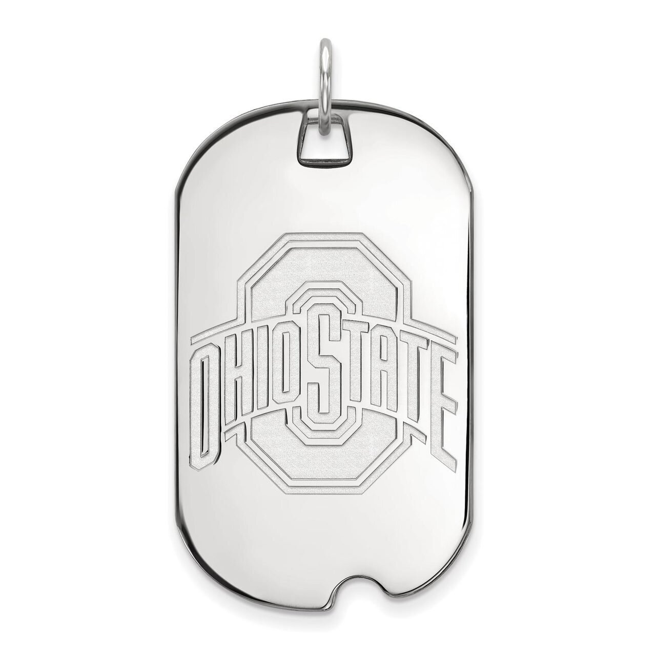 Ohio State University Large Dog Tag Sterling Silver SS028OSU