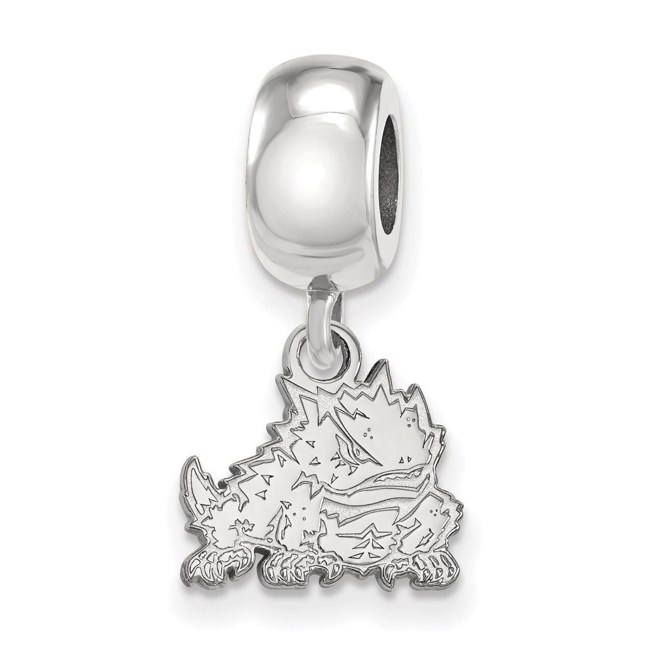 Texas Christian University Bead Charm Extra Small Dangle Sterling Silver SS028TCU, MPN: SS028TCU, 8…