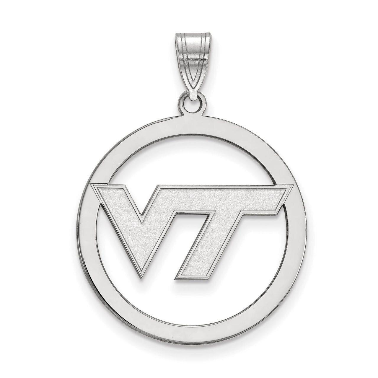 Virginia Tech L Pendant in Circle Sterling Silver SS028VTE, MPN: SS028VTE, 886774720227