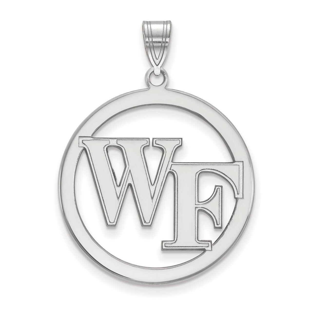 Wake Forest University L Pendant in Circle Sterling Silver SS028WFU, MPN: SS028WFU, 886774720906