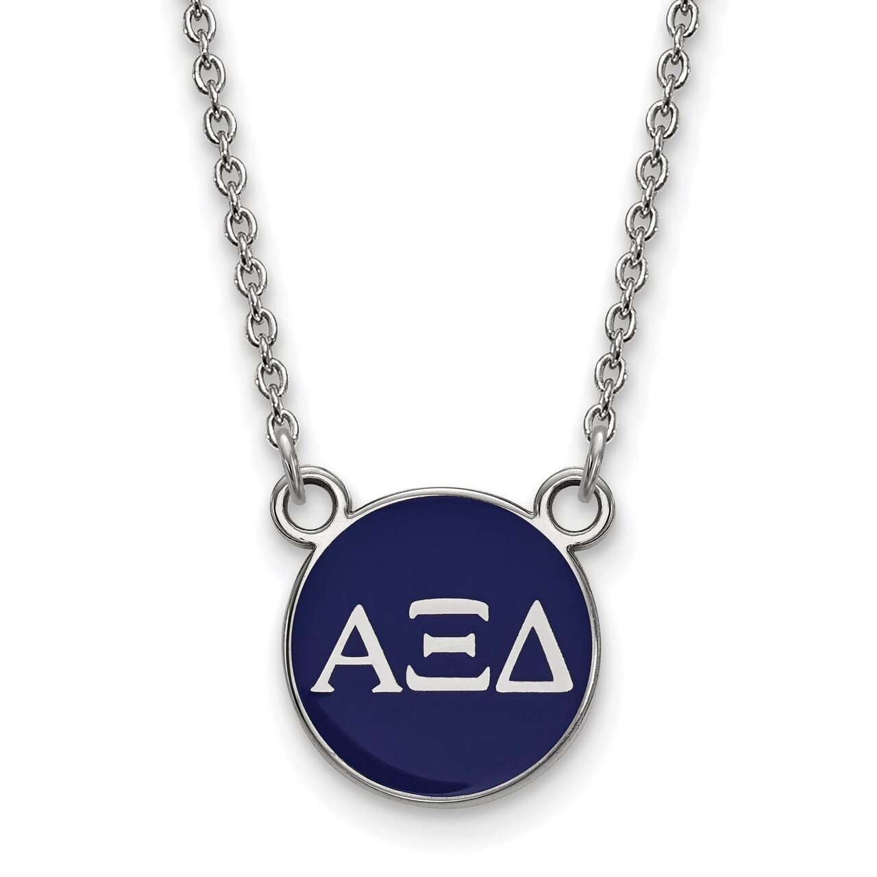 Alpha Xi Delta Extra Small Enameled Pendant with 18 Inch Chain Sterling Silver SS029AXD-18, MPN: SS…