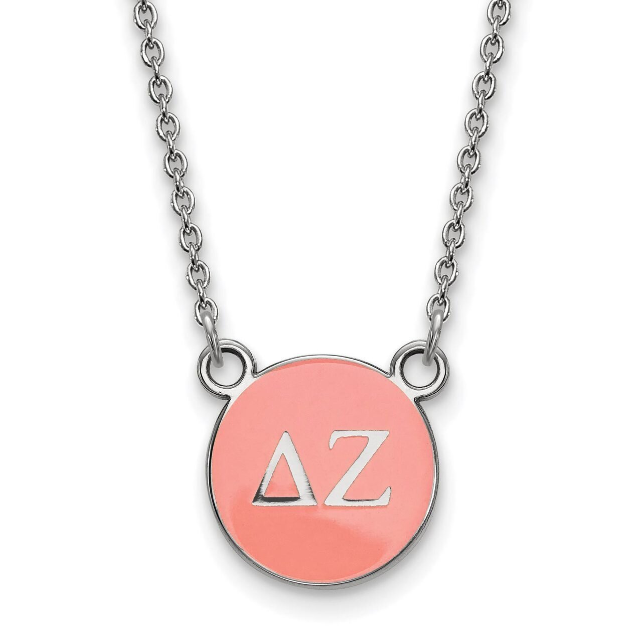 Delta Zeta Extra Small Enameled Pendant with 18 Inch Chain Sterling Silver SS029DZ-18, MPN: SS029DZ…