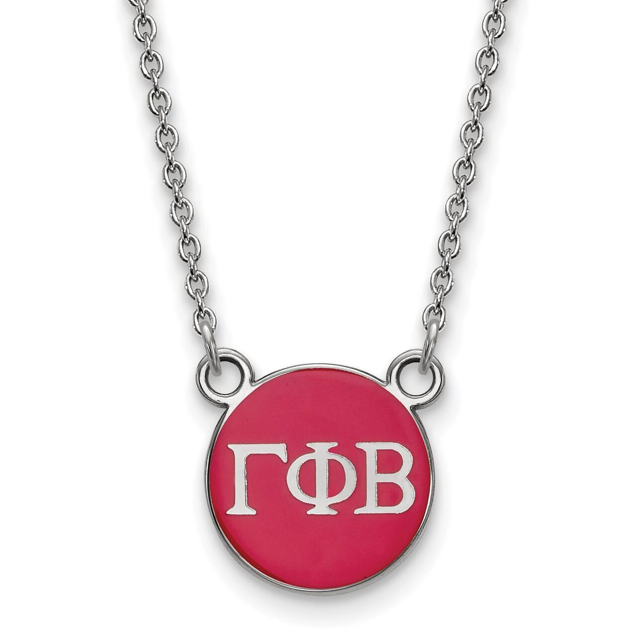 Gamma Phi Beta Extra Small Enameled Pendant with 18 Inch Chain Sterling Silver SS029GPB-18, MPN: SS…