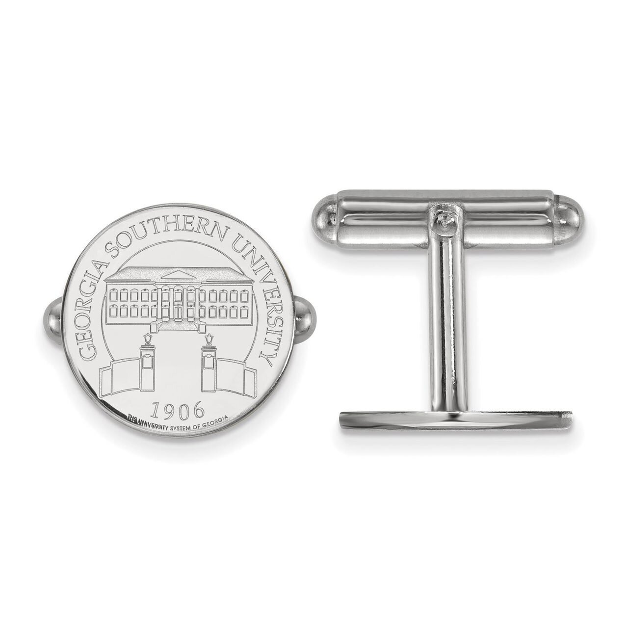 Georgia Southern University Crest Disc Cuff Link Sterling Silver SS029GSU
