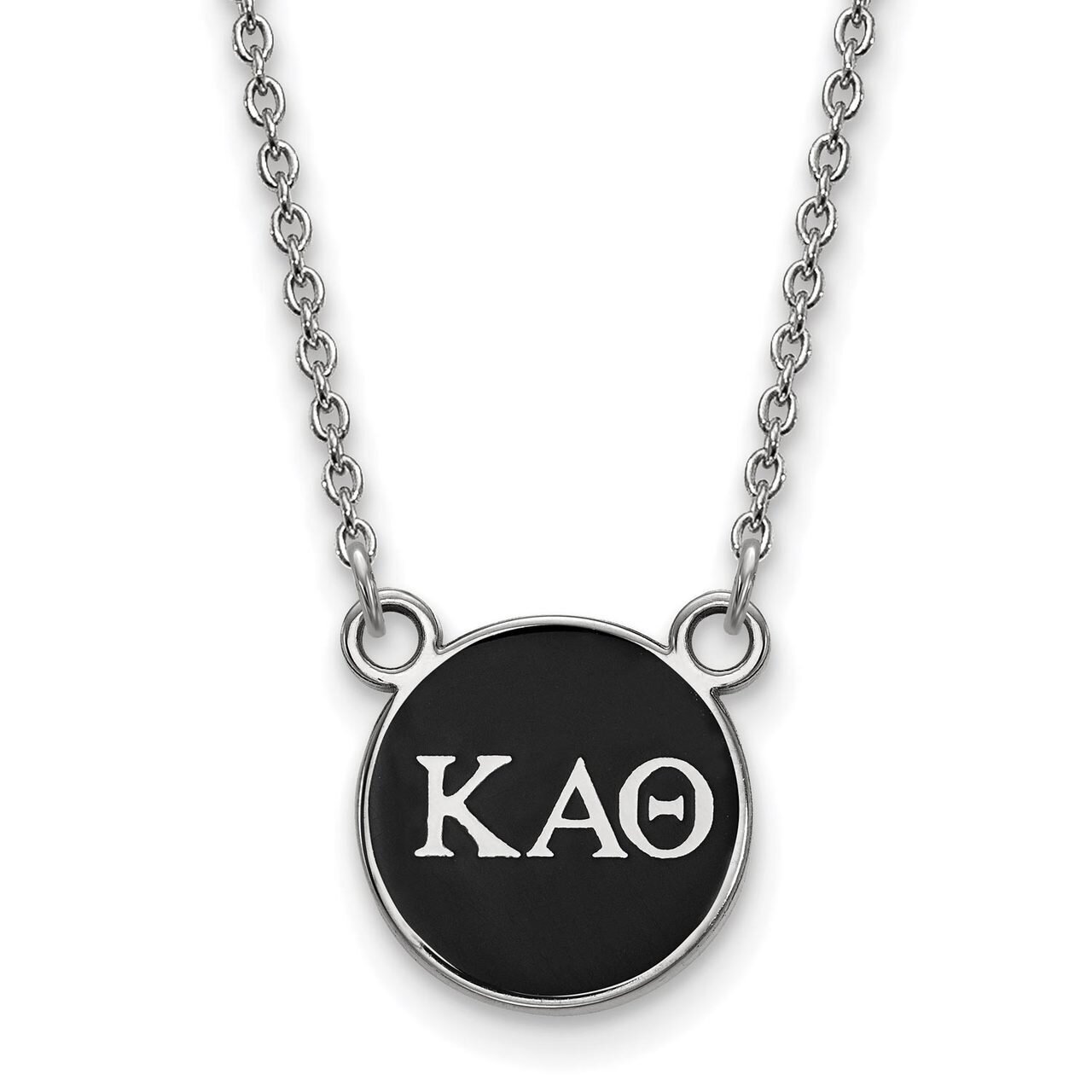 Kappa Alpha Theta Extra Small Enameled Pendant with 18 Inch Chain Sterling Silver SS029KAT-18, MPN:…