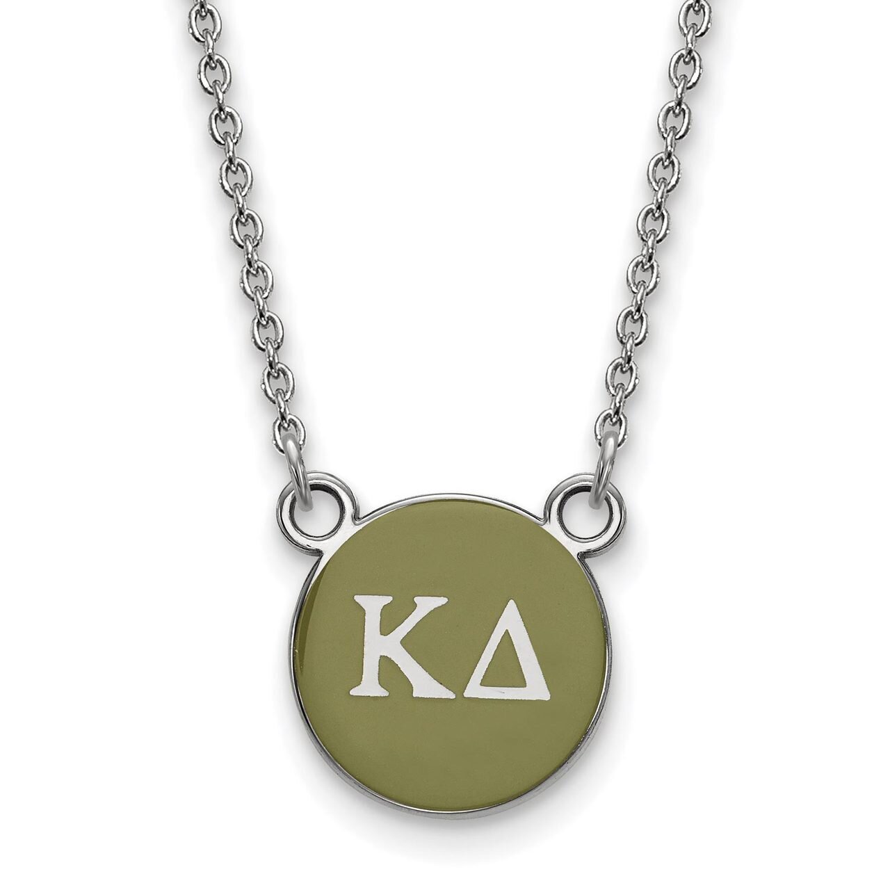 Kappa Delta Extra Small Enameled Pendant with 18 Inch Chain Sterling Silver SS029KD-18, MPN: SS029K…