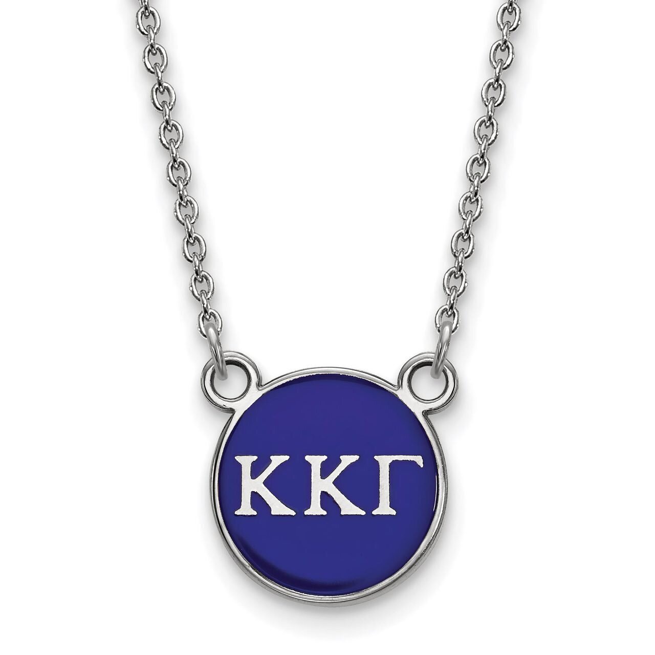 Kappa Kappa Gamma Extra Small Enameled Pendant with 18 Inch Chain Sterling Silver SS029KKG-18, MPN:…