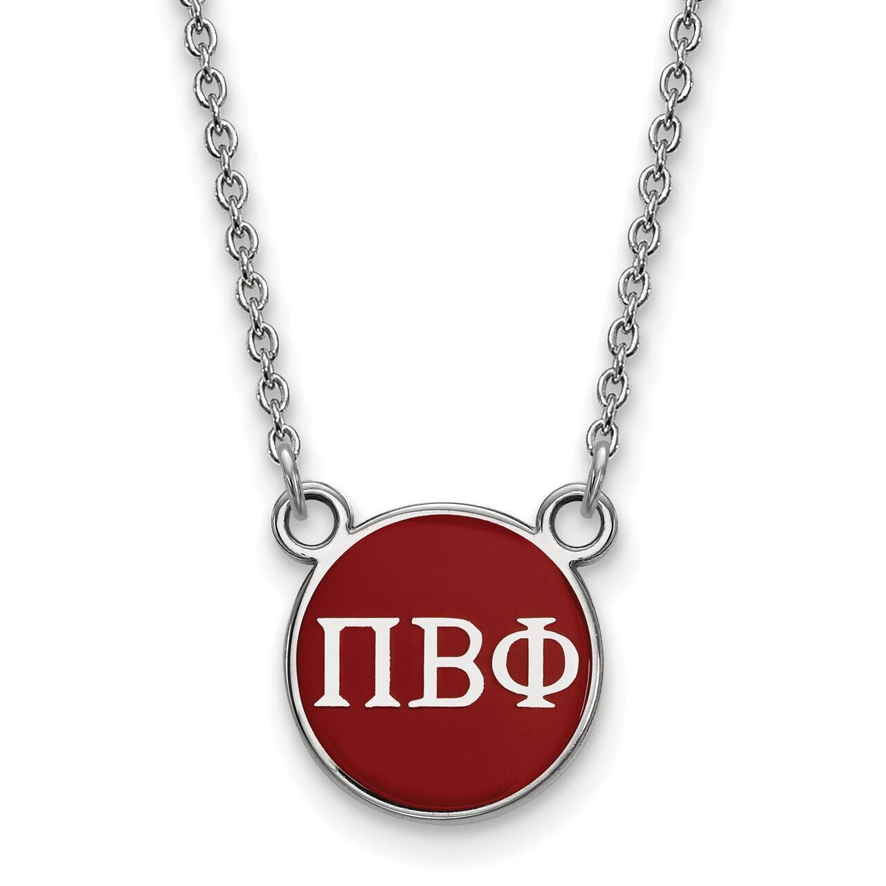 Pi Beta Phi Extra Small Enameled Pendant with 18 Inch Chain Sterling Silver SS029PBP-18, MPN: SS029…