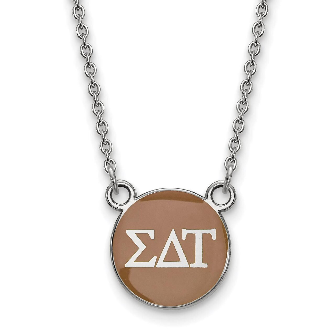 Sigma Delta Tau Extra Small Enameled Pendant with 18 Inch Chain Sterling Silver SS029SDT-18, MPN: S…