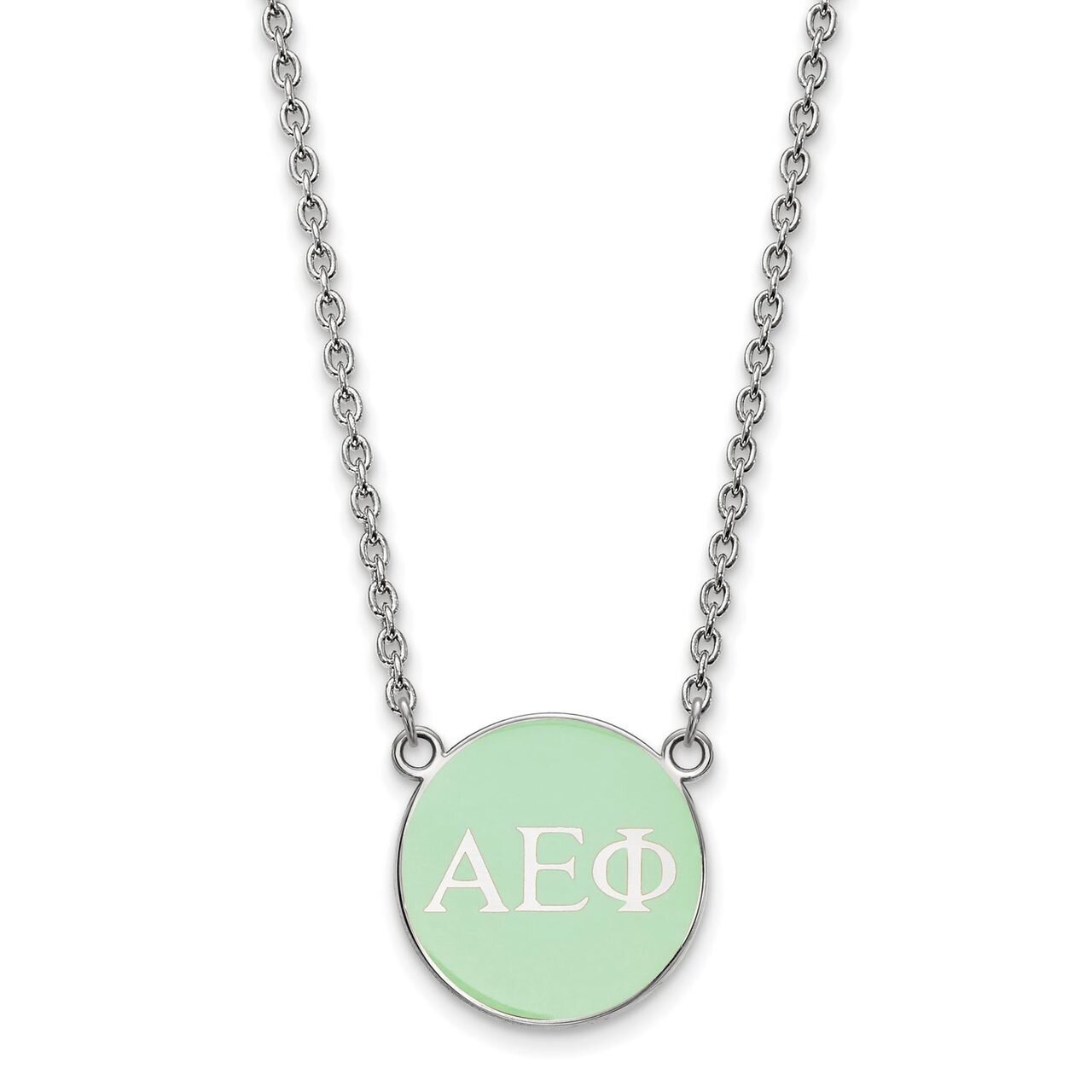 Alpha Epsilon Phi Small Enameled Pendant with 18 Inch Chain Sterling Silver SS030AEP-18, MPN: SS030…