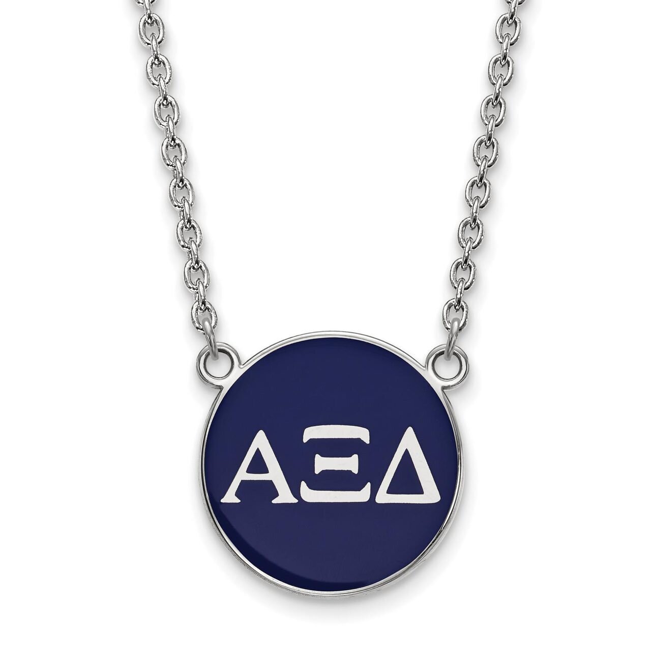 Alpha Xi Delta Small Enameled Pendant with 18 Inch Chain Sterling Silver SS030AXD-18, MPN: SS030AXD…